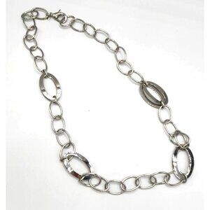 Stainless Steel Circle  30 Inch Long Necklace